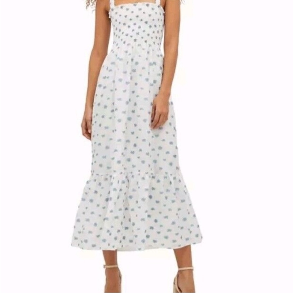 HILL HOUSE Anjuli nap dress in spearmint/lilac. NWT. Size XSMALL